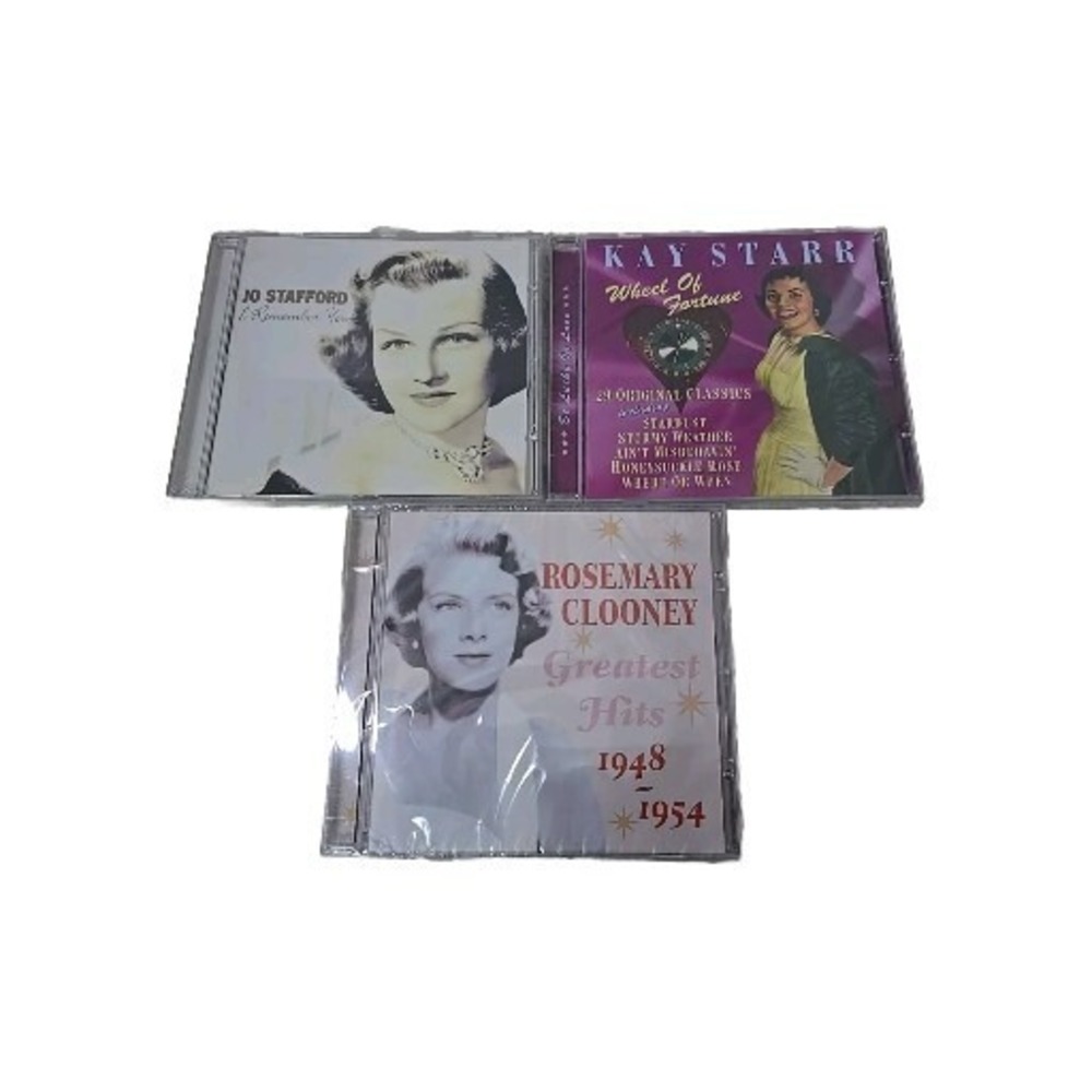 1940's Lady Pop Singers Hits CD Lot of 3 Rosemary Clooney Jo Stafford Kay‎ Starr